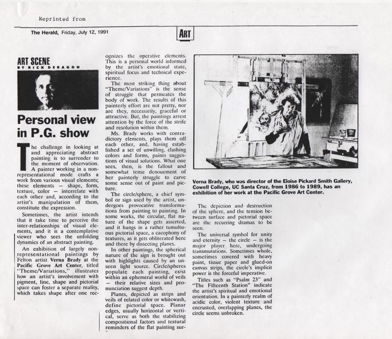 the herald art scene article